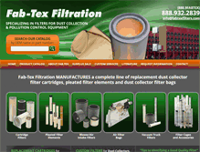 Tablet Screenshot of fabtexfilters.com